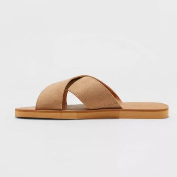 Women's Anabeth Woven Cross-band Slide Sandals - Universal Thread Tan 9.5 - Picture 3 of 4